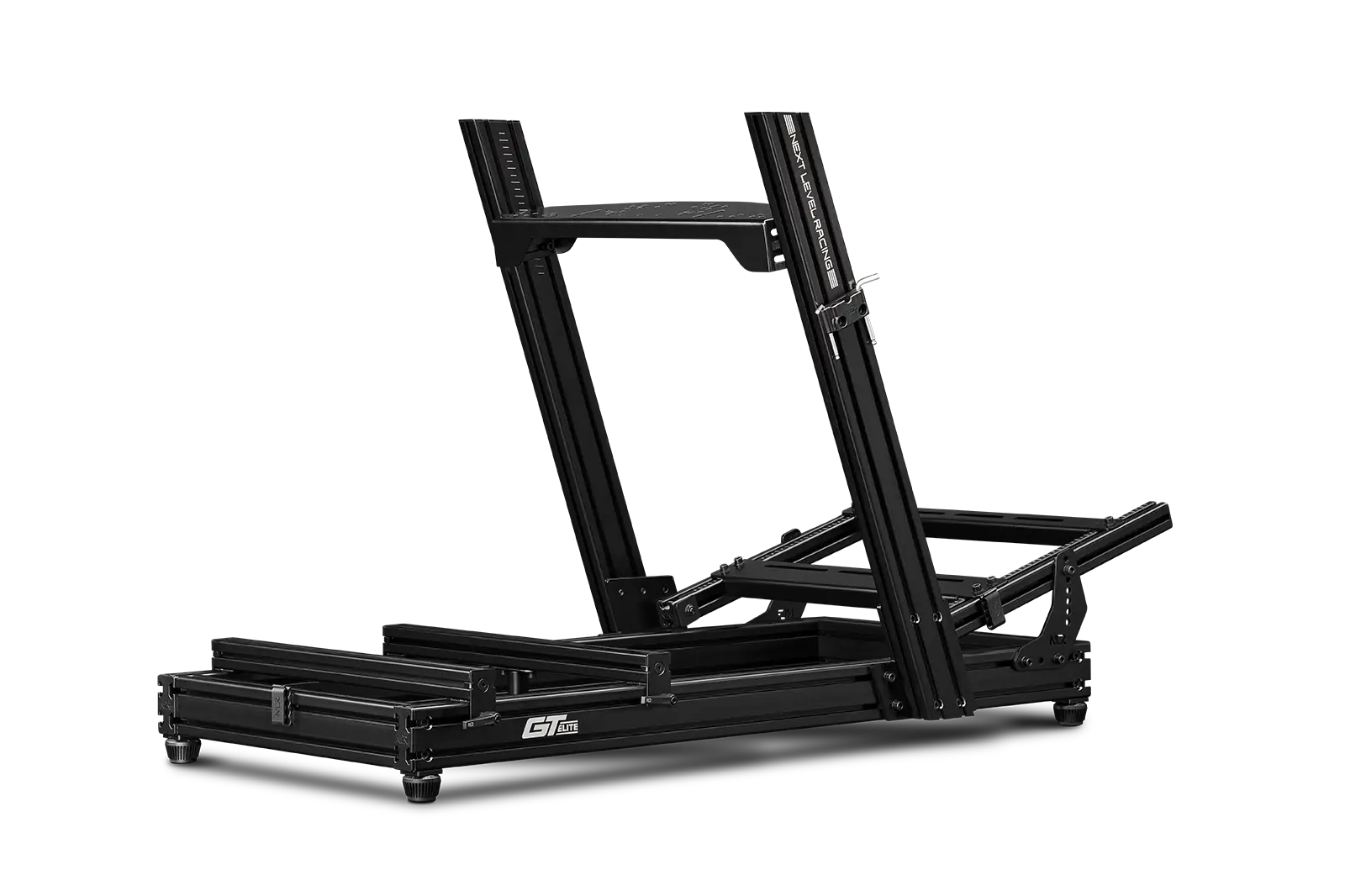 Next Level Racing Aluminium Simulator Cockpit, Wheel Plate Edition - GTElite Lite - Black