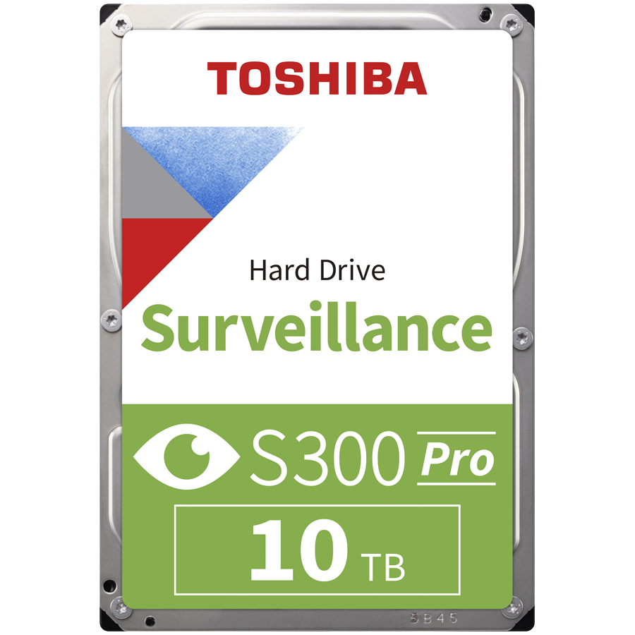 HDD Video Surveillance TOSHIBA S300 PRO 10TB CMR, 3.5'', 512MB, 7200RPM, SATA, 64 cameras, 24/7, TBW: 300