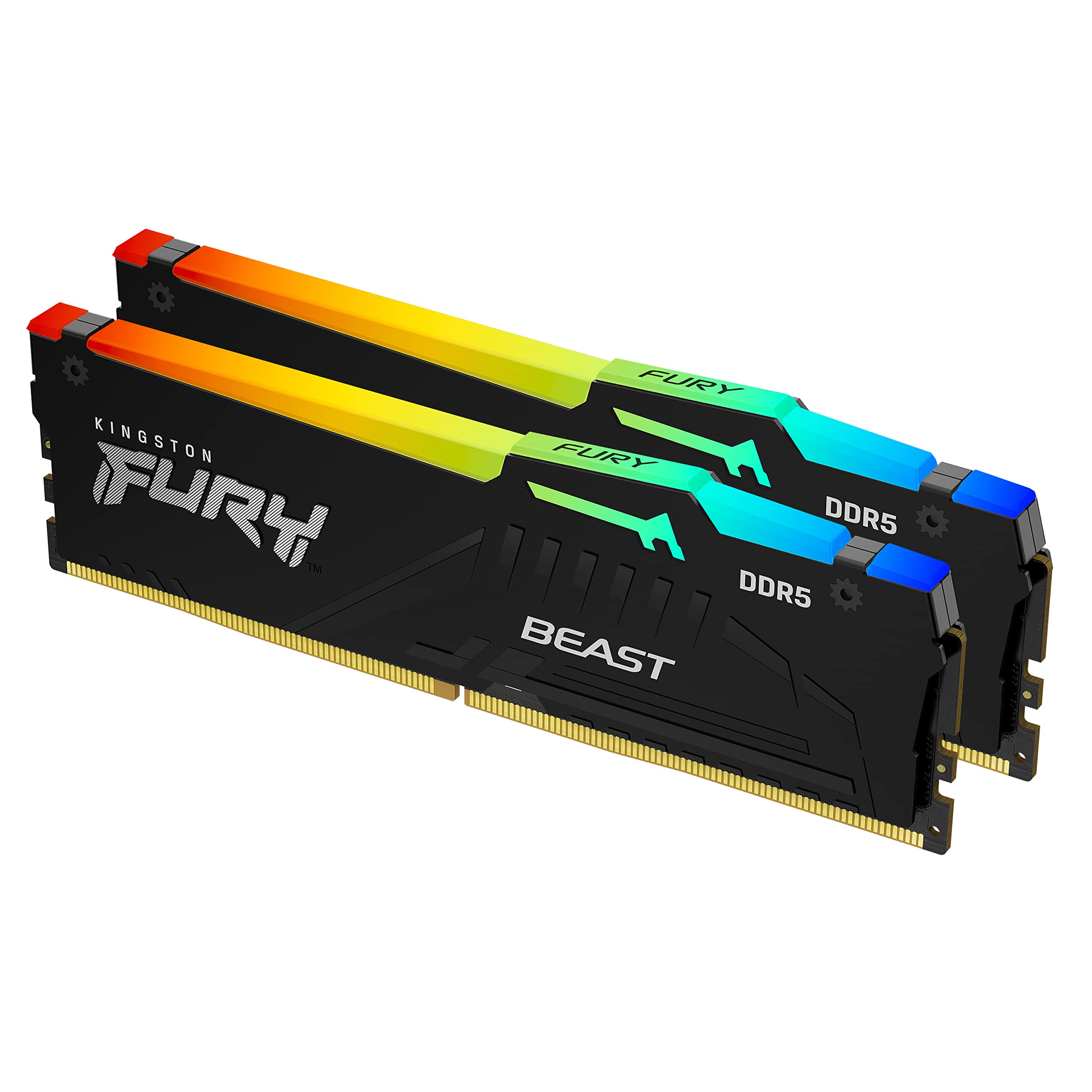 Kingston - Fury Beast RGB - 16 Kit (8GBx2) GB - DDR5 - 5600 MHz - PC/server - Registered No - ECC No