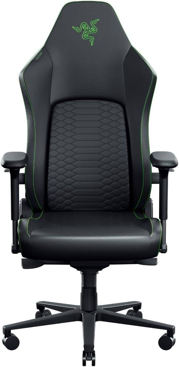 Razer Ergonomic Gaming Chair with Breathable Comfort - Iskur V2 NewGen - Black/Green
