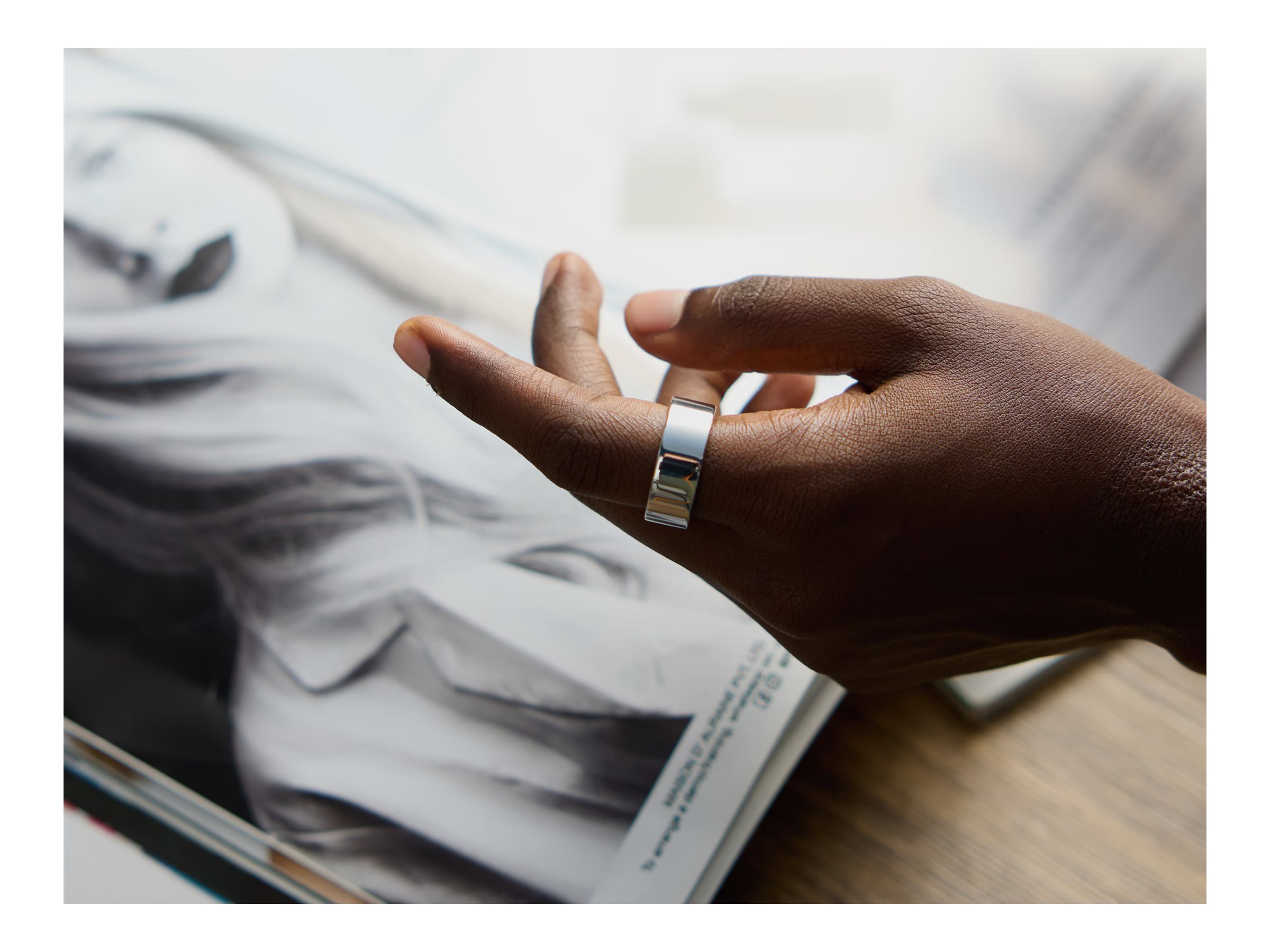 Ultrahuman - Ring Air - Space Silver - Size 5 - Smart Ring
