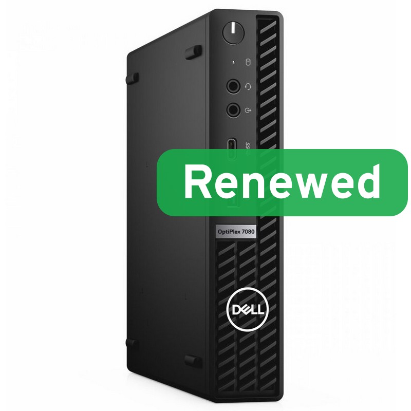 DELL Renewed Grade A - OptiPlex 7080 Micro - Intel Core i5 - i5‑10500T - 16 GB - SSD - 256 GB - Intel UHD Graphics 630 - Windows 11 Pro