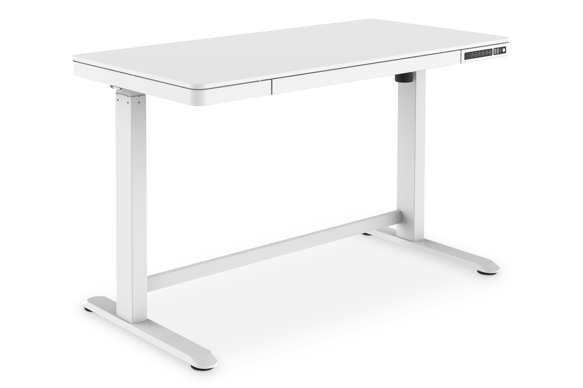 Electric Height Adjustable Desk - 72 - 121 cm - Maximum load weight 50 kg - Metal - White