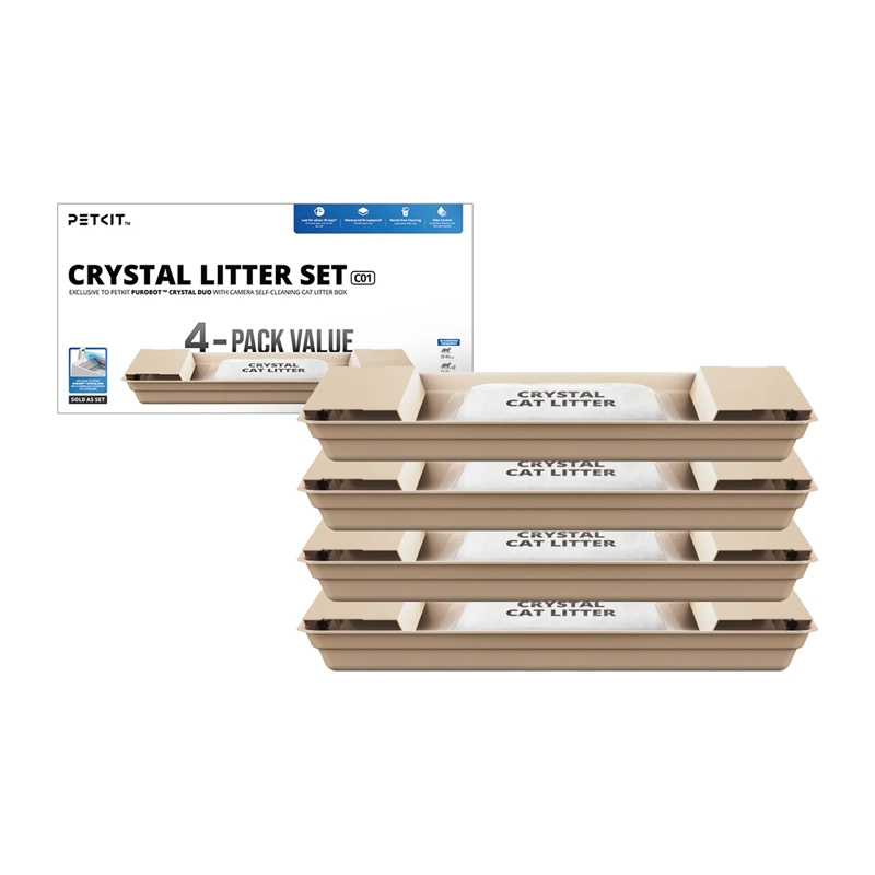PETKIT Crystal Litter for Purobot Crystal Duo, 4 bags