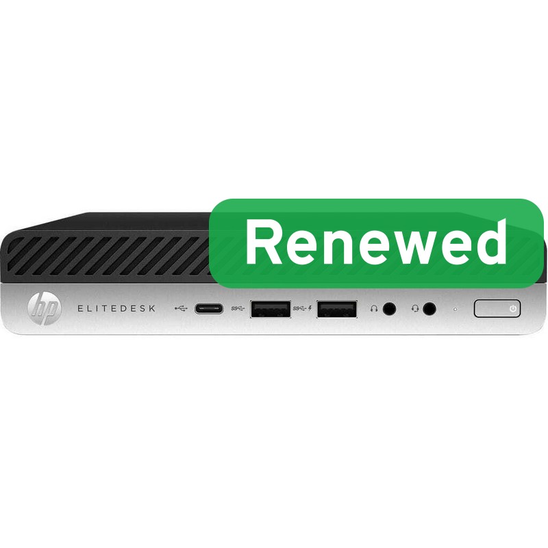 HP Renewed Grade A - EliteDesk 800 G3 DM - Intel Core i5 - i5‑7500 - 16 GB - NVMe - 256 GB - Intel HD Graphics 630 - Windows 11 Pro