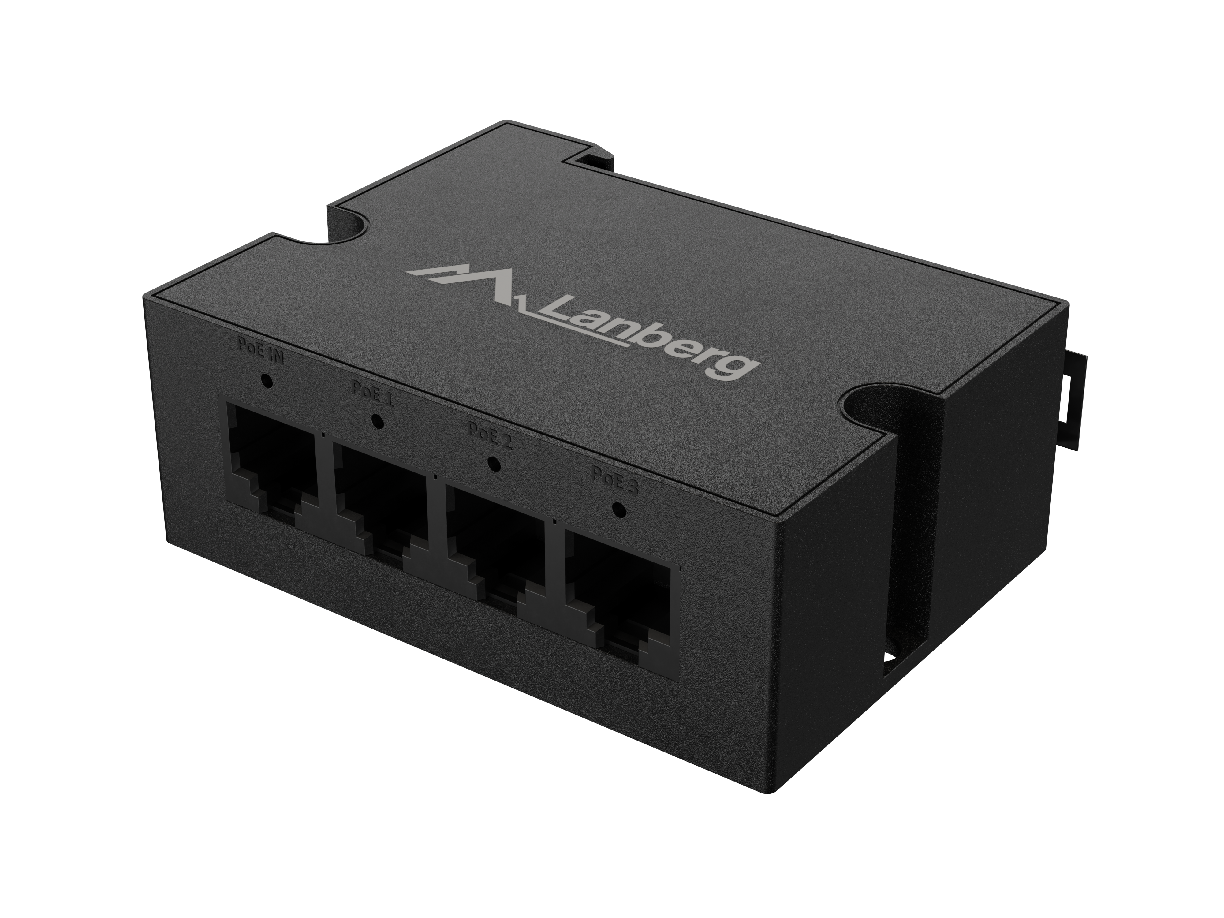 Lanberg Switch PoE Extender 1xIn 3xOut Gigabit Ethernet Din Rail BT 90W metal clips - DIN-GE4-BT-90W