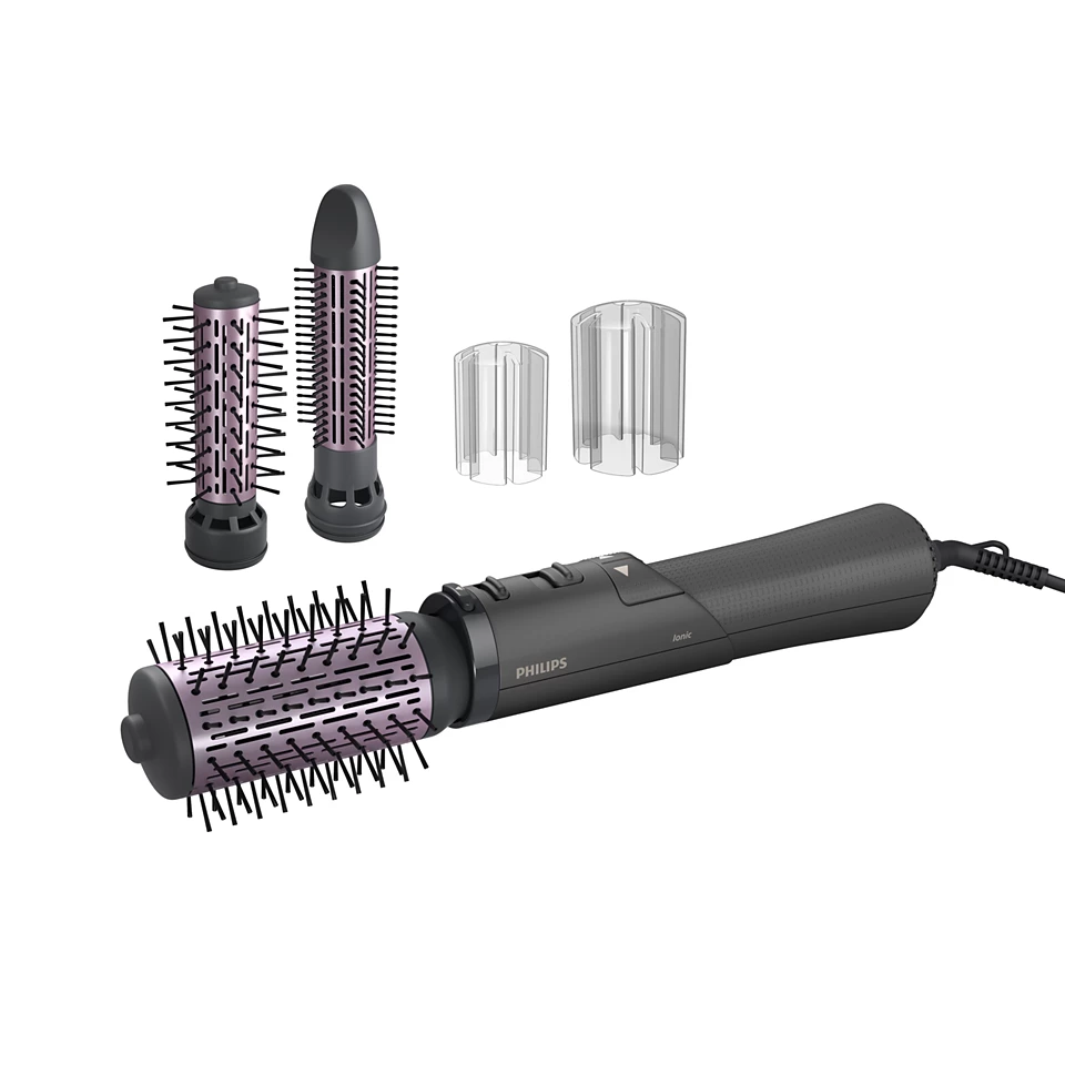 Philips Hot Air Styler - BHA715/00 7000 Series - Ion conditioning - Number of heating levels 3 - 1000 W - Dark charcoal gray/Light pink metallic