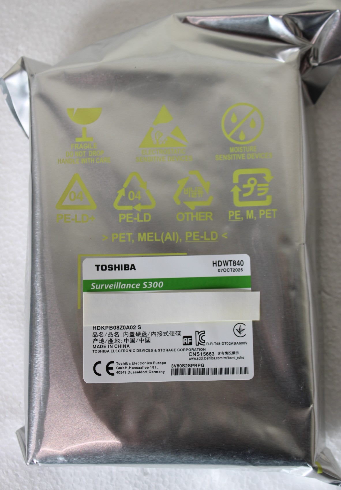 SALE OUT. Toshiba S300 Surveillance Hard Drive 3,5" 4TB BULK/OEM - Toshiba REFURBISHED
