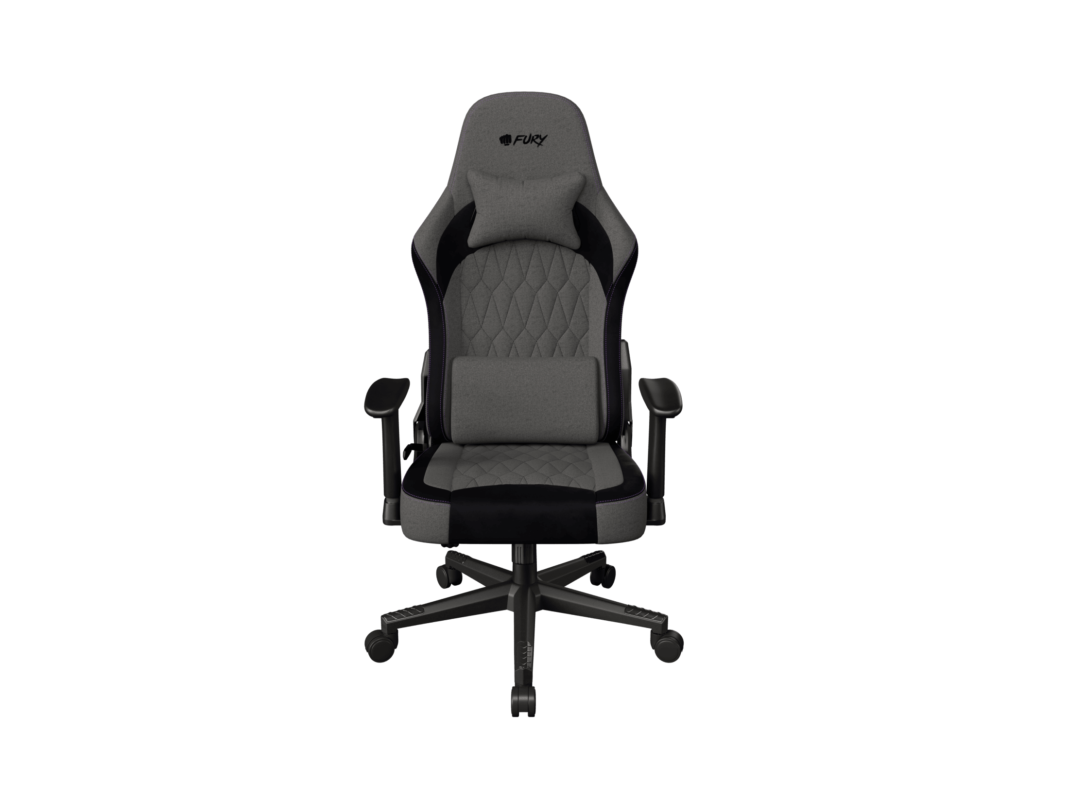 Fury Fabric, Nylon, Wood, Metal - Gaming Chair - Shinai S8 - Gray