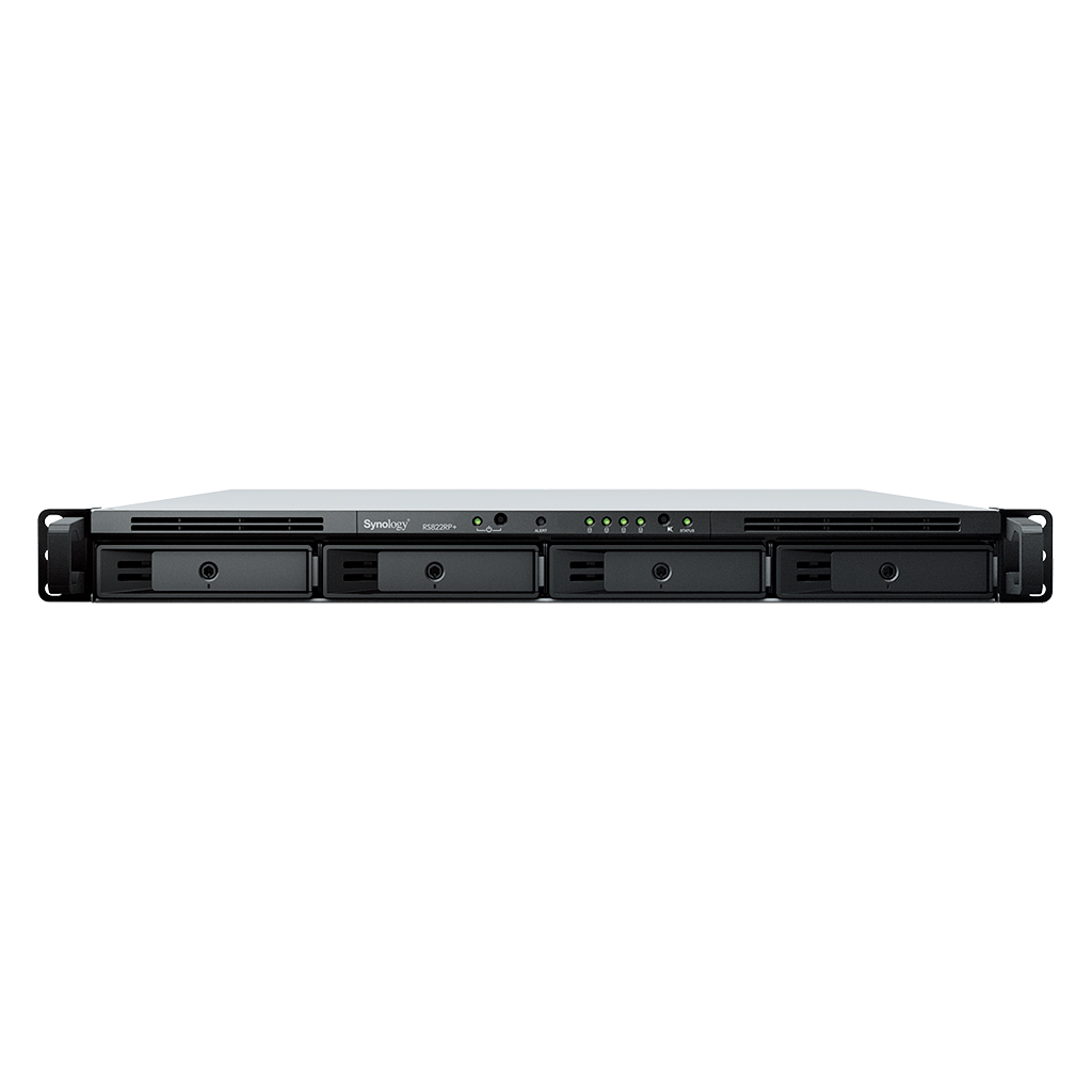 Synology - RackStation - RS822RP+ 4-Bay NAS - AMD Ryzen - V1500B - Processor frequency 2.2 GHz - 2 GB - DDR4