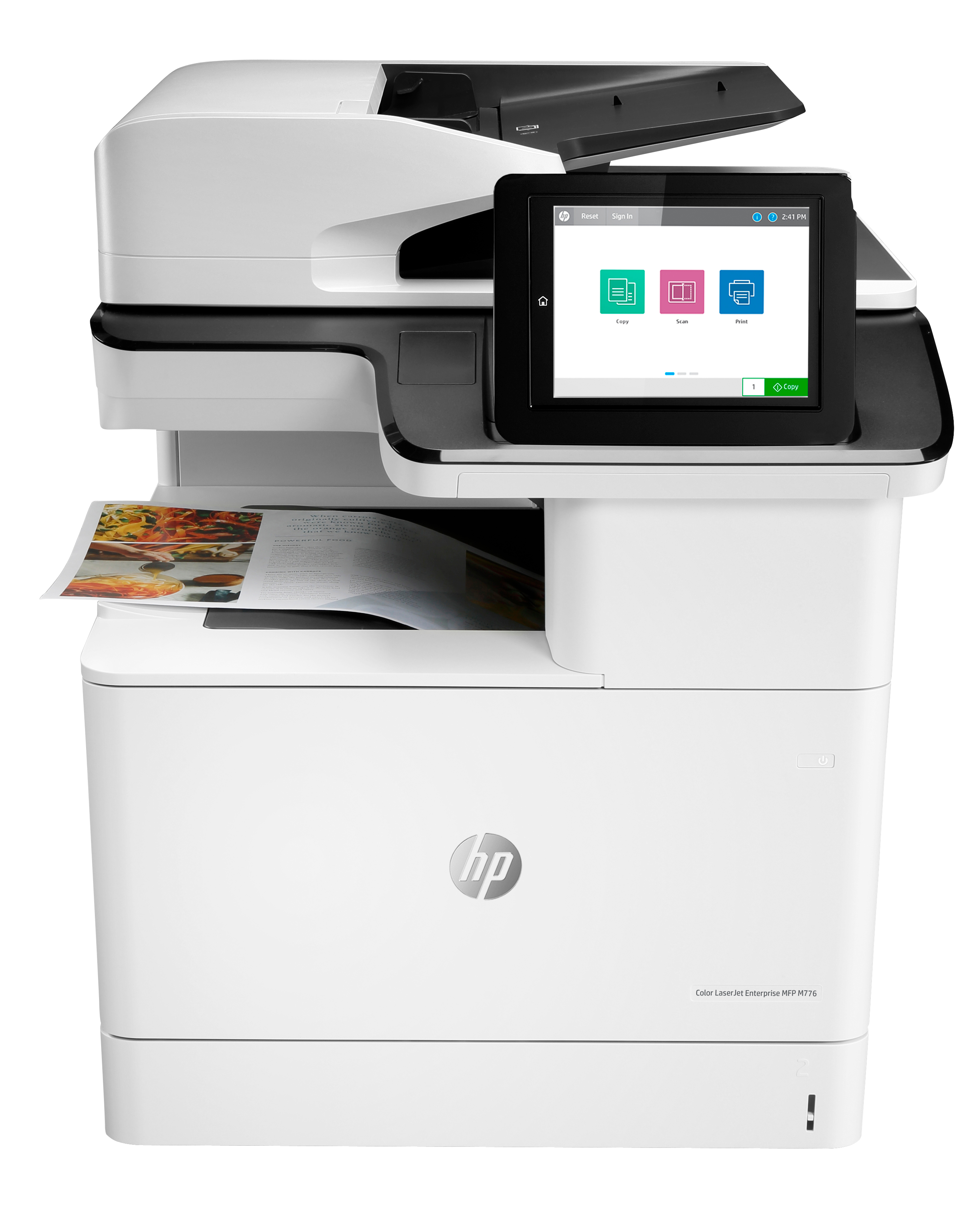 HP Color LaserJet Enterprise M776dn AIO All-in-One Printer - A3 Color Laser, Print/Copy/Dual-Side Scan/Digital Send, Automatic Document Feeder, Auto-Duplex, LAN, 46ppm, 40000 pages per month (replaces M775dn)