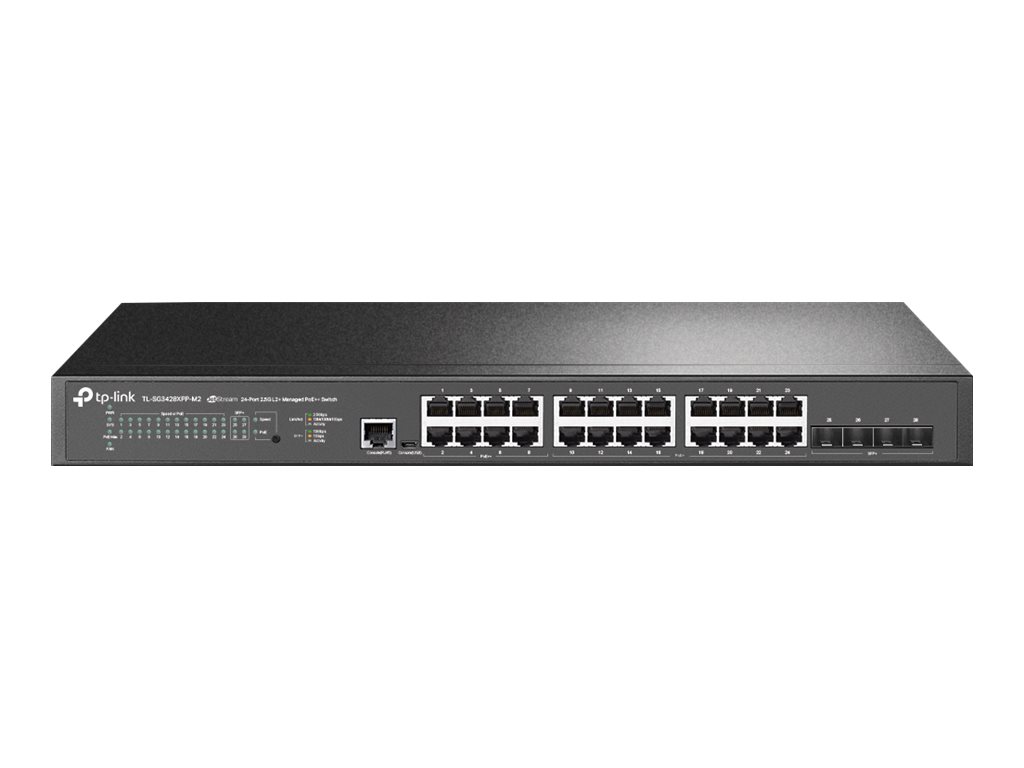 TP-LINK Omada 24-Port 2.5GBASE-T 4-Port 10GE SFP+ L2+ Managed Switch with 16-Port PoE+ & 8-Port PoE++ - TP-LINK