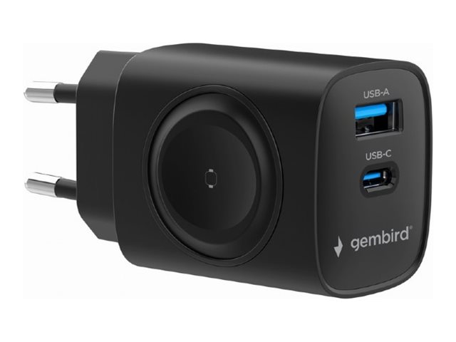 Gembird 2-in-1 20 W Apple Watch and Phone Fast Charger - TA-UC-PDQCW20-01-BK