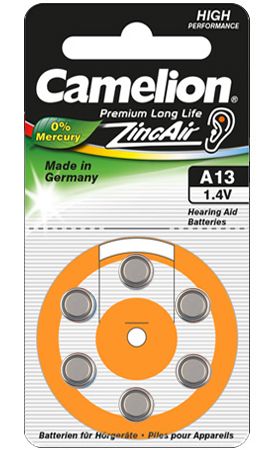Camelion - A13/DA13/ZL13 - Zinc air cells - 6 pc(s)