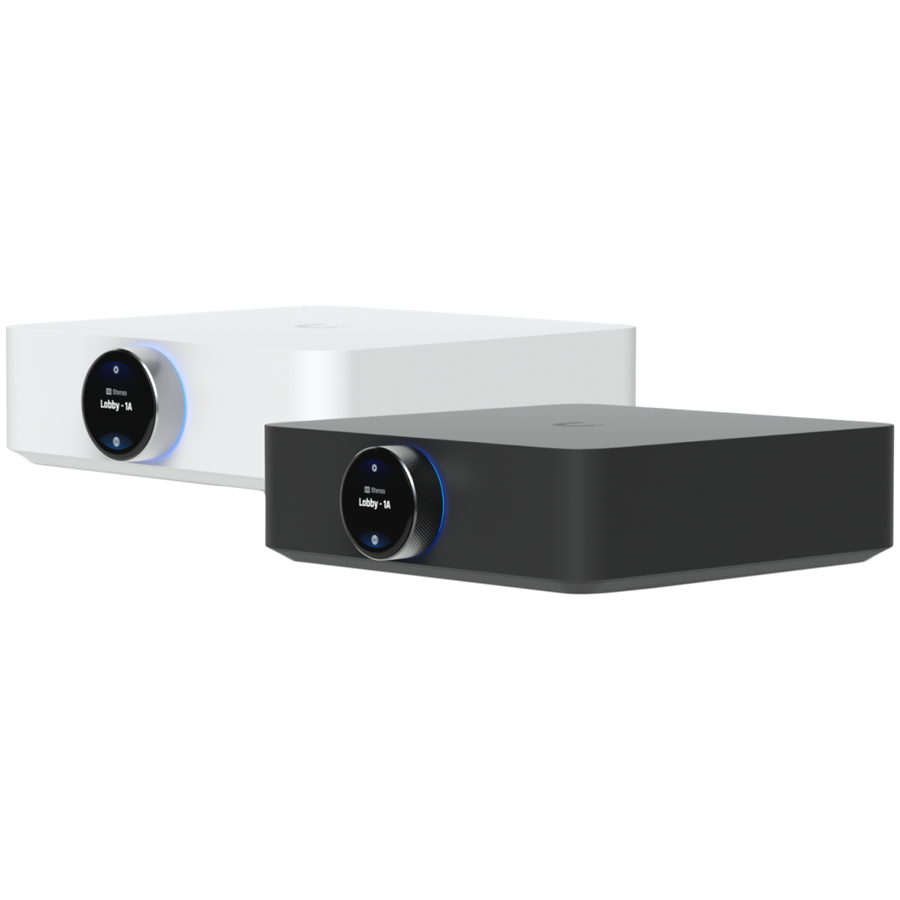 Ubiquiti UPL-Amp-B-EU premium speaker amplifier designed for high-fidelity multi-zone audio streaming and immersive spatial sound experience, 130 watts per channel at 8 ohms