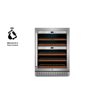 Caso - Wine cooler - WineChef Pro 40 - Energy efficiency class G - Showcase - Free standing - Bottles capacity Up to 40 bottles - Cooling type Compressor technology - Stainless steel/Black