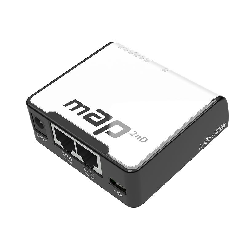 MikroTik - mAP RBmAP2nD - 802.11n - 10/100 Mbit/s - Ethernet LAN (RJ-45) ports 2 - MU-MiMO No