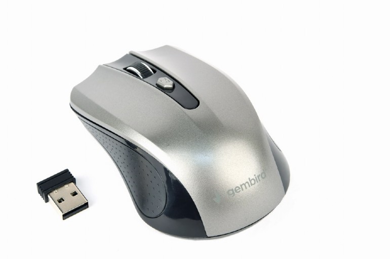 Gembird - Mouse - MUSW-4B-04-BG - Standard - Wireless - Black/ Space Grey