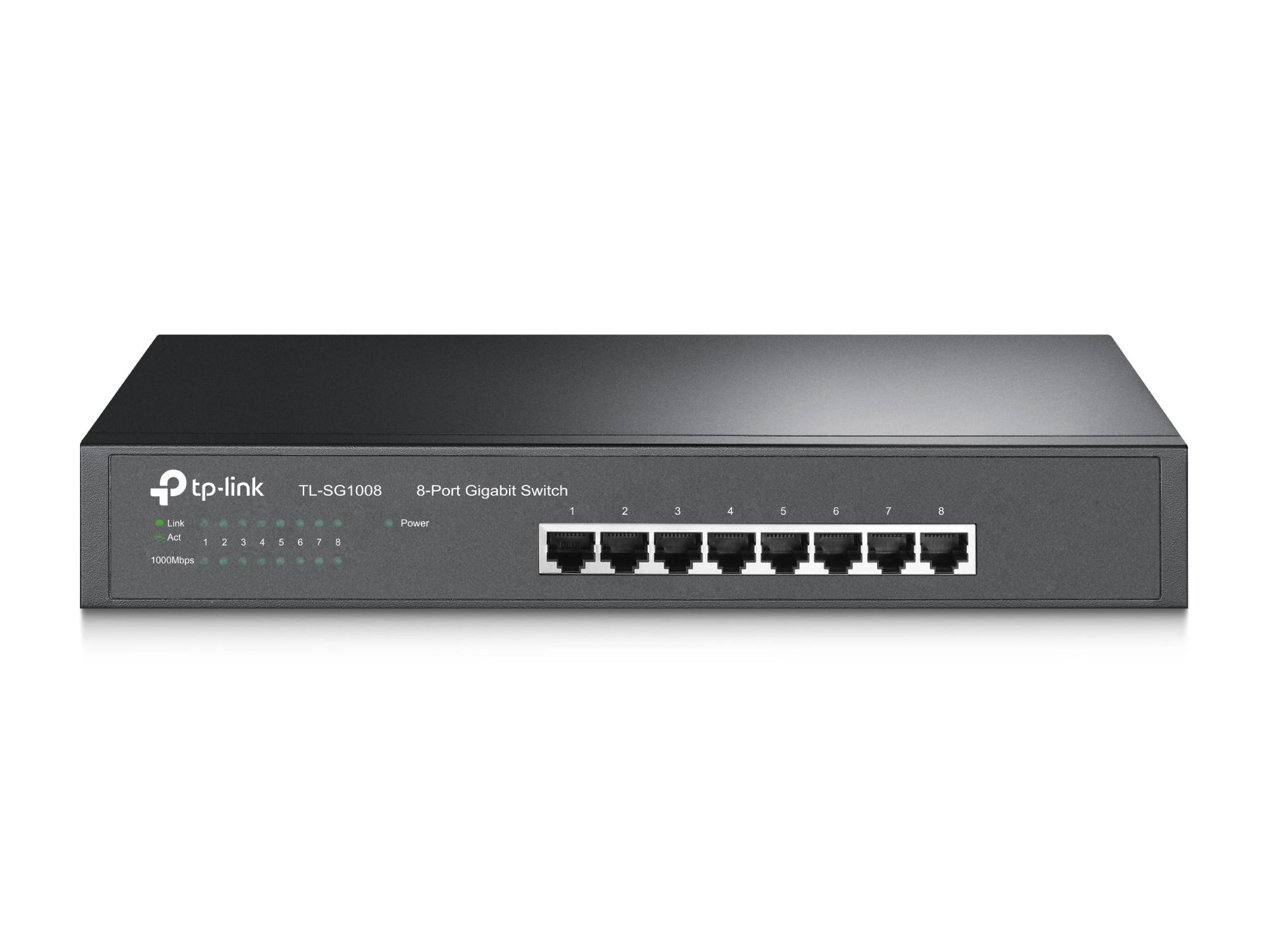 TP-LINK - 8-Port Gigabit Switch - TL-SG1008 - Unmanaged - Desktop/Rackmountable