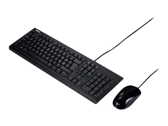 Asus U2000 - Keyboard and Mouse Set - Wired - US - Black