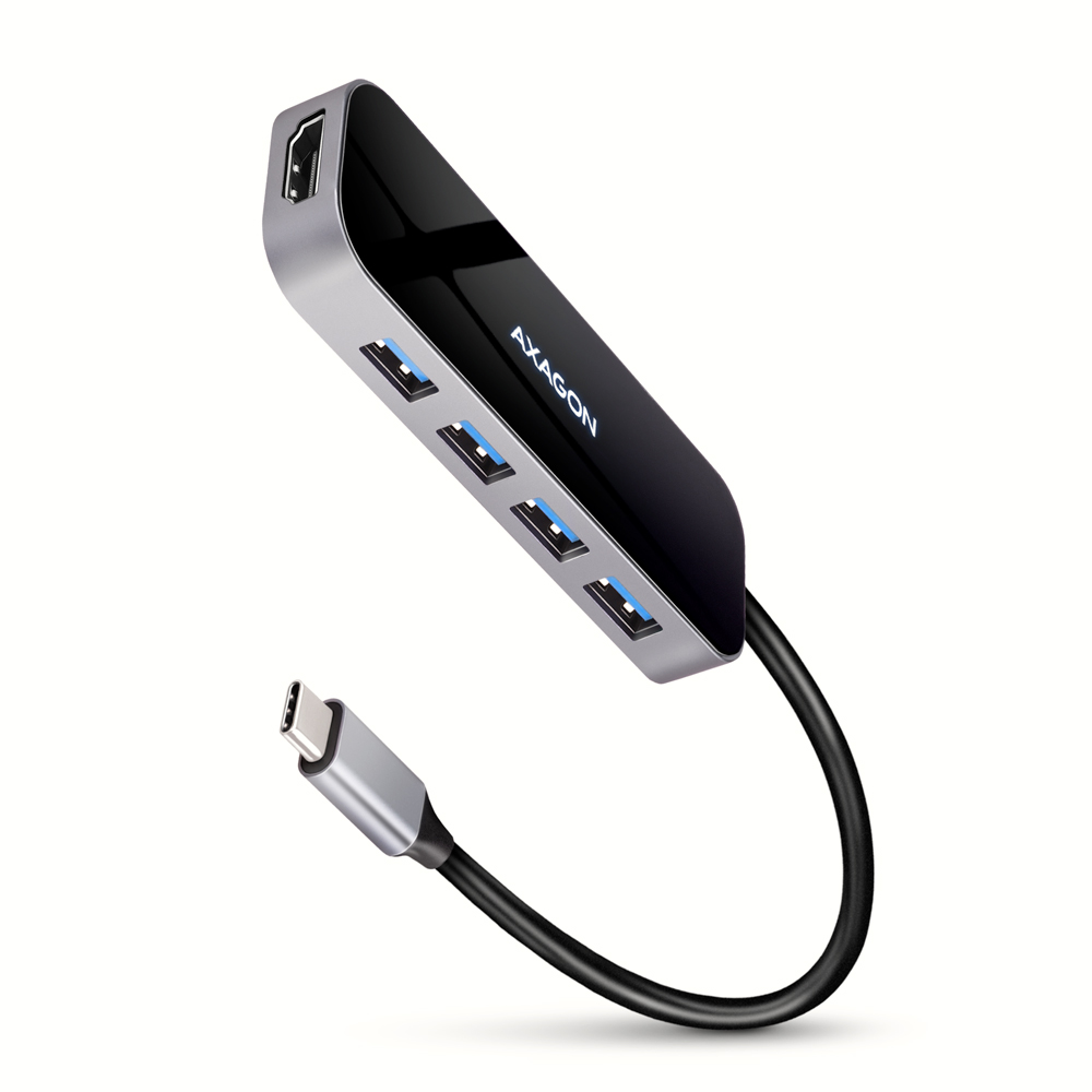 AXAGON SuperSpeed USB-C Combo 6in1 Hub - HMC-6H4A