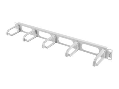 Lanberg 19" cable management panel 5 rings - type B 1U - AK-1205-S - Grey