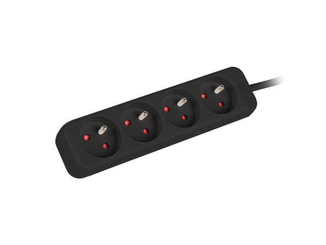 Lanberg Cable Power Strip, 4X French Outlets Quality-Grade Copper, 1.5 m - PS0-04E-0150-BK