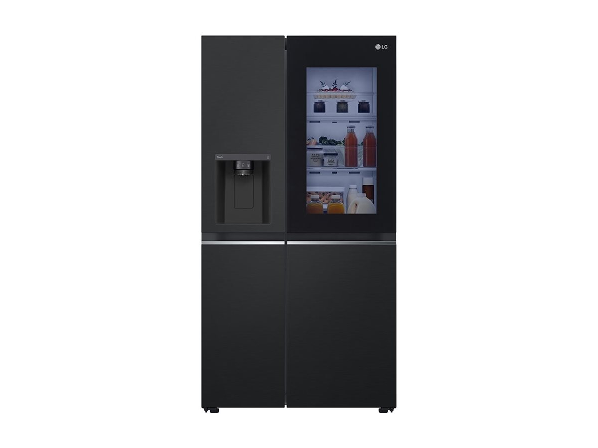LG GSGV81EPLL Refrigerator, Free-standing, Side by Side, E, Height 1.79 m, Net fridge 416 L, Net freezer 219 L, Black - LG