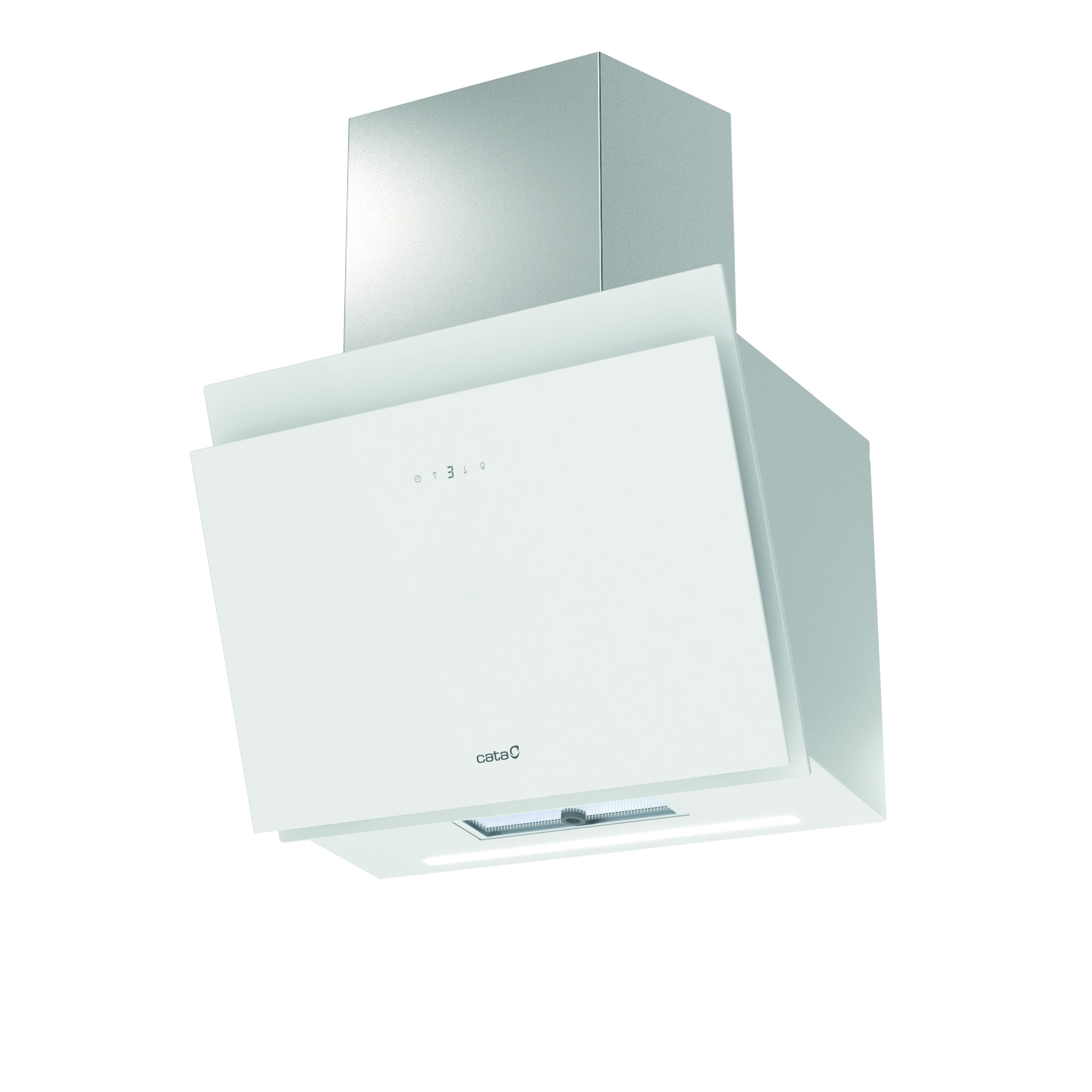 CATA Hood - THALASSA PRO 60 GWH - Wall mounted - Energy efficiency class A+++ - Width 60 cm - 842 m³/h - Electronic - LED - White Glass
