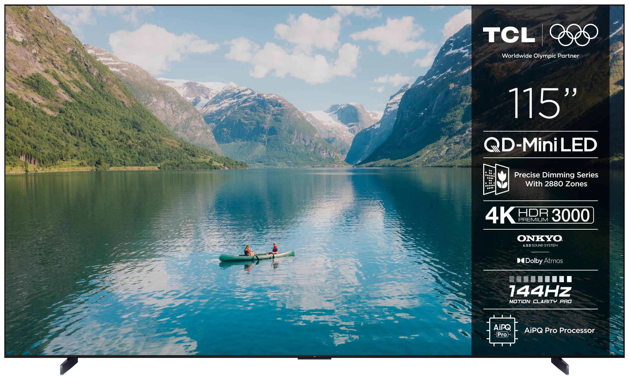 TV Set|TCL|115 "|4K Ultra HD|3840 x 2160 pixels|Flat|16:9|QD-Mini LED|115C7K