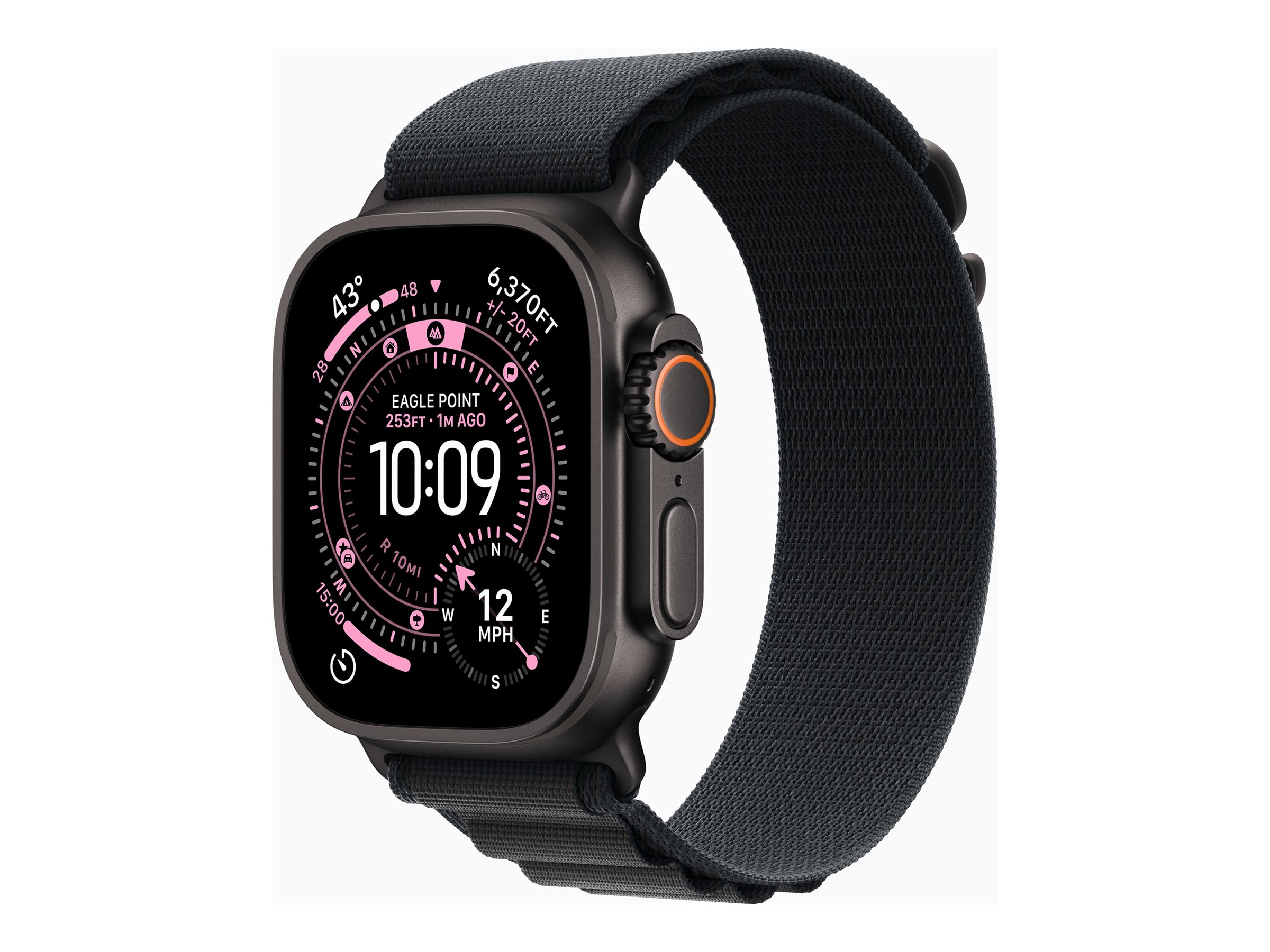Apple Watch Ultra 3 GPS + Cellular 49mm Black Titanium Case with Black Alpine Loop - Medium - Apple