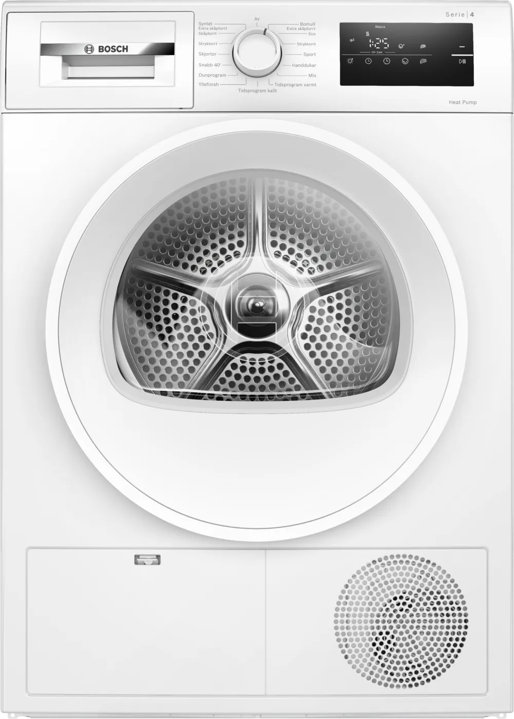 Bosch Dryer machine with heat pump - WTH85V0MSN - Energy efficiency class E - Front loading - 8 kg - LED - Depth 61 cm - White