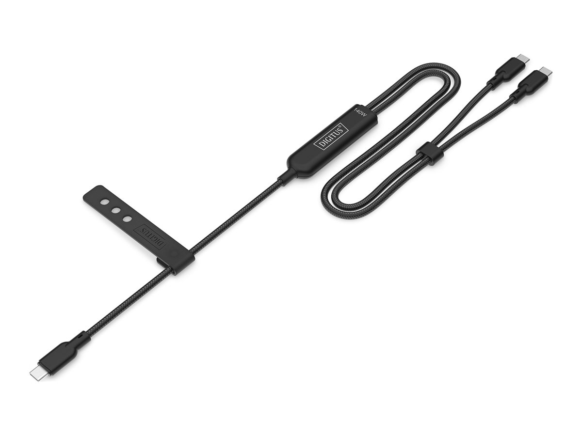 Digitus - USB-C 2in1 charging cable, 140W - AK-300170-018-S