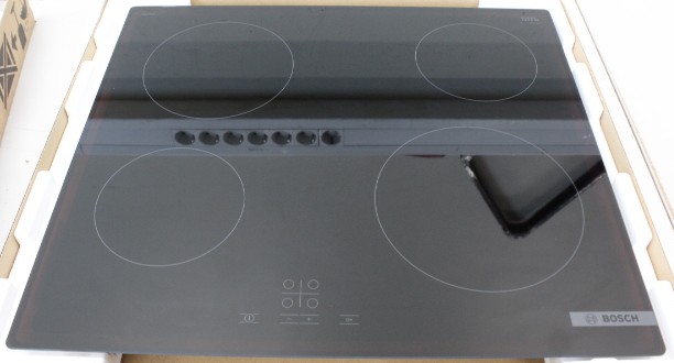 SALE OUT. Bosch PKE611BA2E Vitroceramic Hob, Number of burners/cooking zones 4, Width 60 cm, Black - Bosch Hob - PKE611BA2E Series 4 - Vitroceramic - Number of burners/cooking zones 4 - Touch - Black - DAMAGED PACKAGING