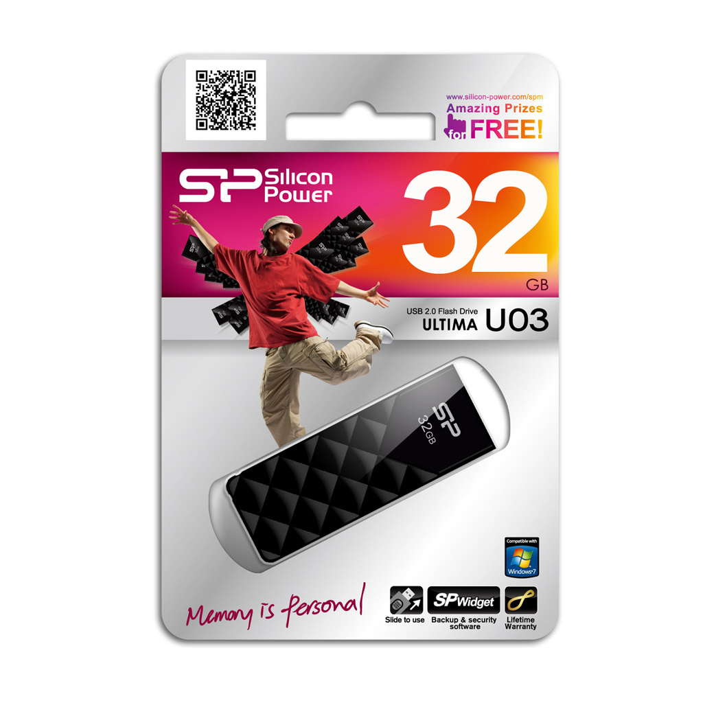 Silicon Power - Ultima U03 - 32 GB - USB 2.0 - Black