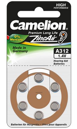 Camelion - A312/DA312/ZL312 - Zinc air cells - 6 pc(s)