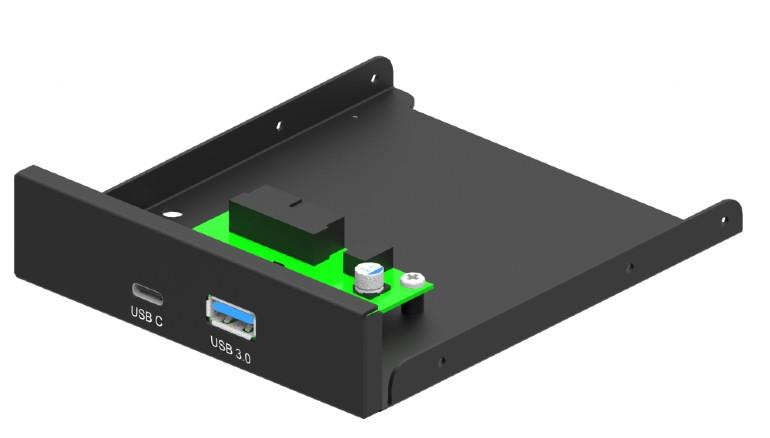 CASE ACC FRONT 3.5" PANEL/USB 2P FDI3-U3C-01 GEMBRID