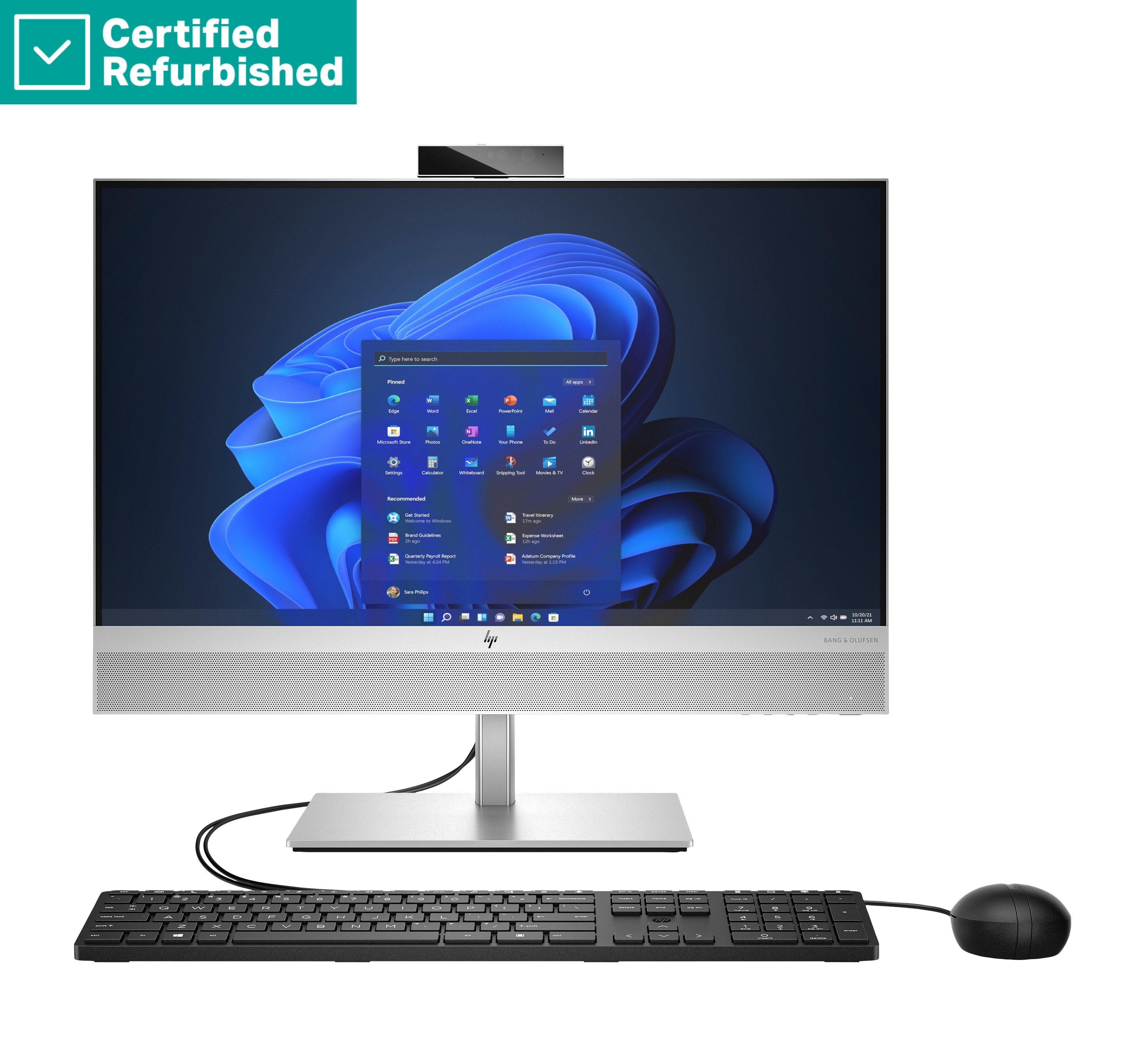 RENEW SILVER HP Elite 840 G9 AIO All-In-One 24 - i7-14700, 16GB, 512GB SSD, 23.8 FHD Non-Touch AG, FPR, Height Adjustable, USB Mouse, Win 11 Pro, 1 years
