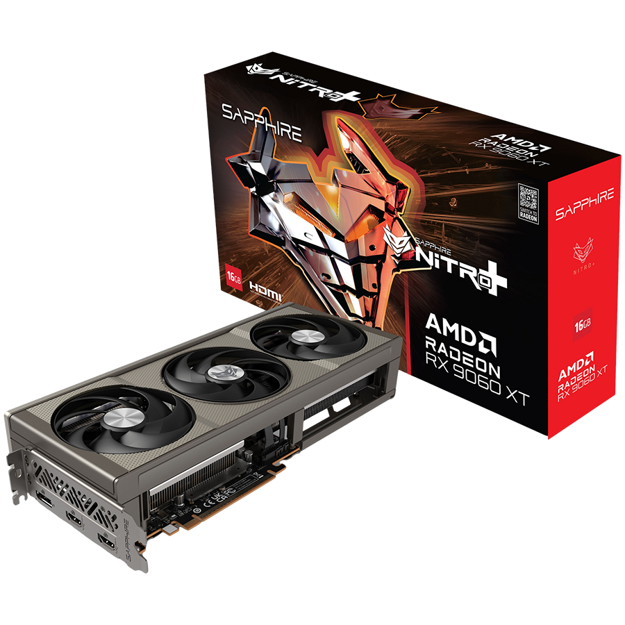 Graphics Card|SAPPHIRE|AMD Radeon RX 9060 XT|16 GB|GDDR6|128 bit|PCIE 5.0 16x|Triple slot Fansink|11350-01-20G