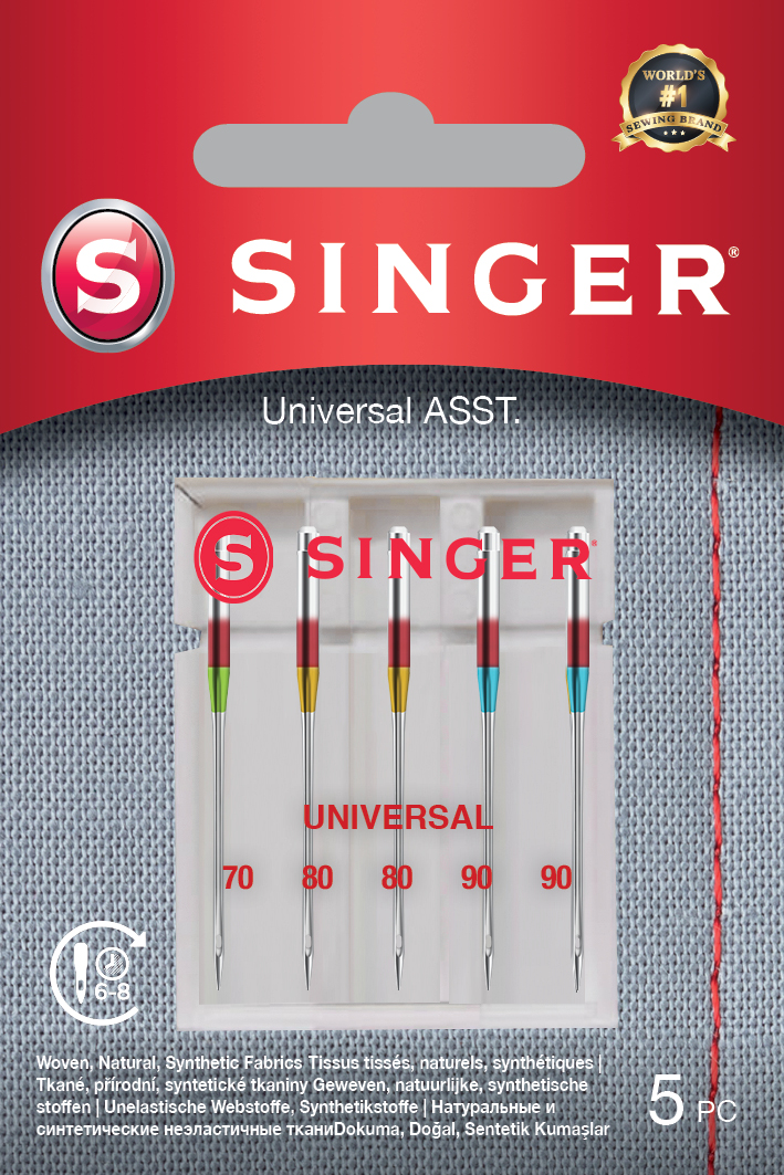 Singer - Universal Needle ASST 5PK for Woven Fabrics