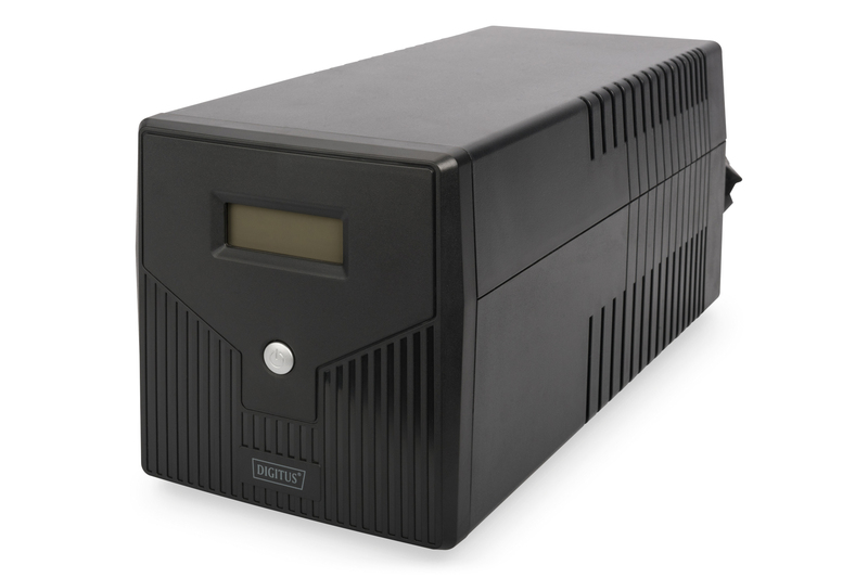 Digitus - Line-Interactive UPS - Line-Interactive UPS DN-170076, 2000VA/1200W 12V/9Ah x2 battery, 4x CEE 7/7, USB, RS232, RJ45,LCD, Simulated sine wave, 198 x 158 x 380 mm, Weight: 10.5 kg - 2000 VA - 1200 W