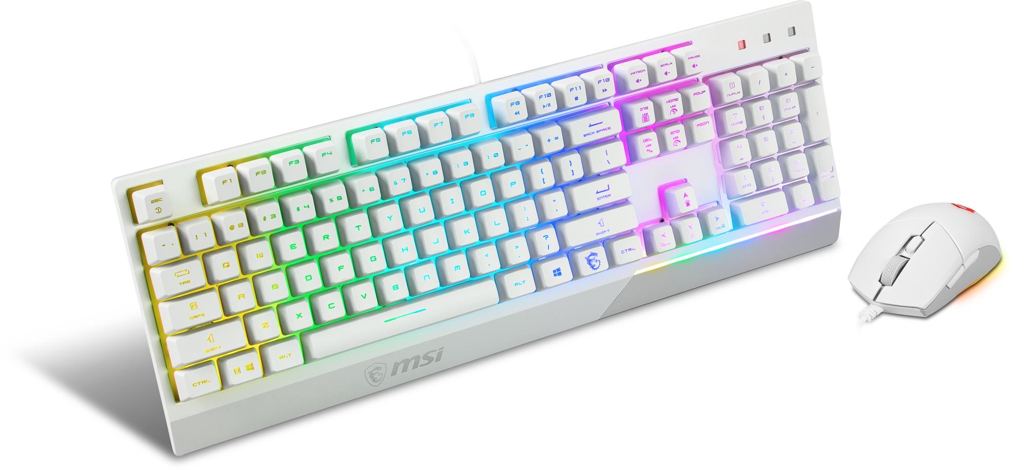 KEYBOARD +MOUSE/VIGOR GK30 COMBO WHITE US MSI
