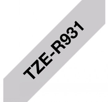 BROTHER TZER931 12MM BLACK ON SILVER RIBBON TAPE