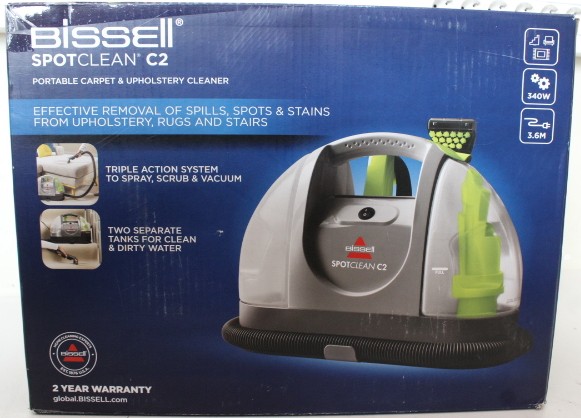 SALE OUT. - Bissell - Carpet and Upholstery Cleaner - 20671 SpotClean C2 - Corded operating - 340 W - Titanium/Silver Gray/Cha Cha Lime - Warranty 23 month(s) - DAMAGED PACKAGING