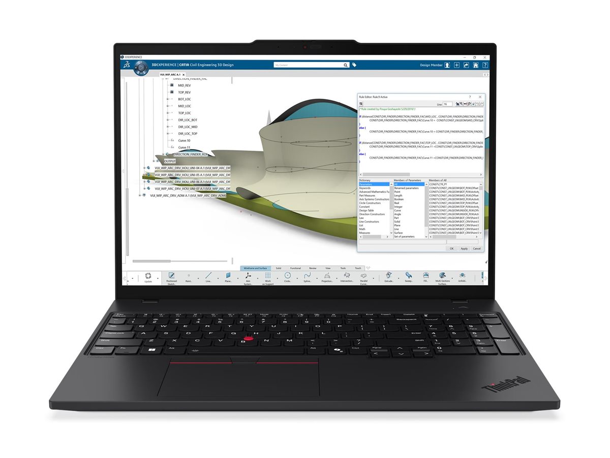 Lenovo ThinkPad P16s G4 AMD - Black - 16 " - IPS - WUXGA - 1920 x 1200 pixels - Anti-glare - AMD Ryzen AI 9 HX PRO - 370 - 64 GB - SO-DIMM DDR5 - Solid-state drive capacity 1000 GB - AMD Radeon 890M Graphics - Windows 11 Pro - 802.11be - Bluetooth version