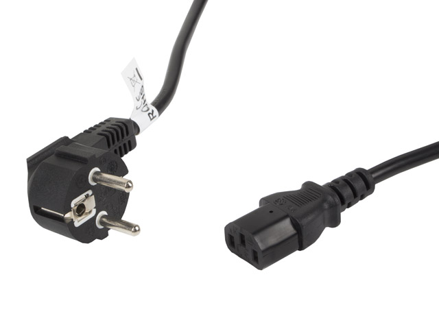 Lanberg - CEE 7/7 to IEC 320 C13 Power Cord - CA-C13C-11CC-0050-BK
