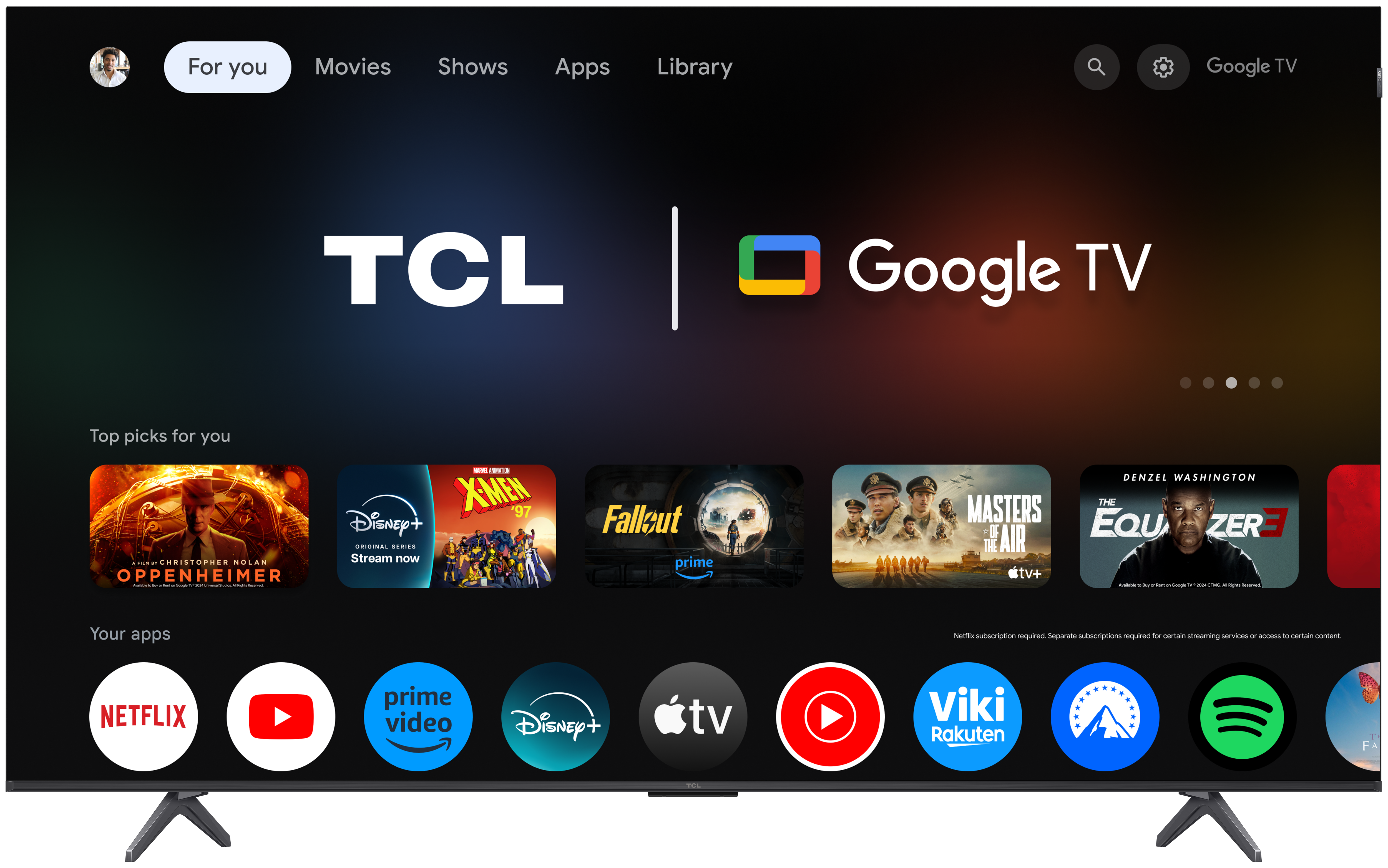 TCL 4K QLED TV - 75T8C - 75 - Smart TV - Google TV - Black