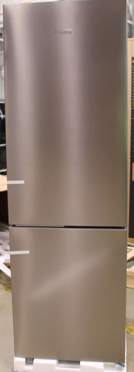 SALE OUT. Midea MDRB548MME46 Refrigerator, E, Freestanding, Combi, Height 186 cm, Fridge net 271L, Freezer net 130L, Grey - Midea Refrigerator - MDRB548MME46 - Energy efficiency class E - Free standing - Combi - Height 186 cm - No Frost system - Fridge ne