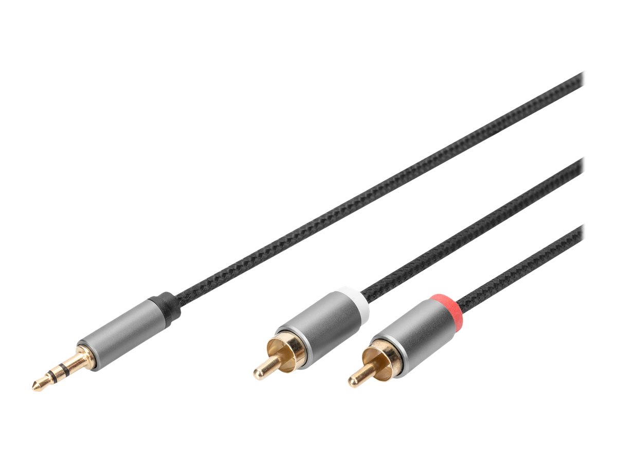 Digitus Audio adapter cable, 3.5 mm stereo jack to RCA - DB-510330-010-S