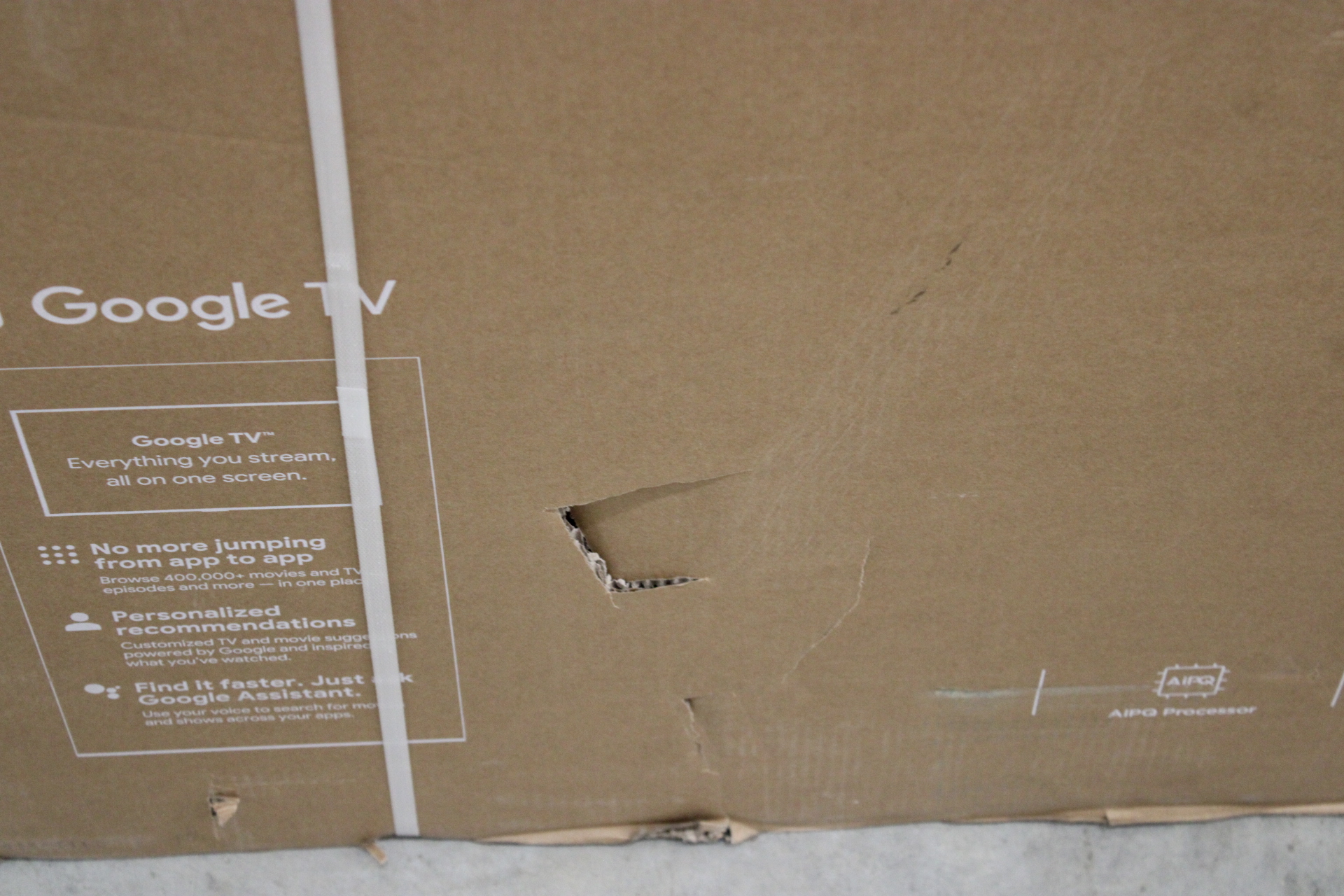 SALE OUT. TCL 65V6C 65" (165 cm) LED 4K TV - SALE OUT. TCL LED 4K TV - 65V6C - 65 - Smart TV - Google TV - Black - DAMAGED PACKAGING